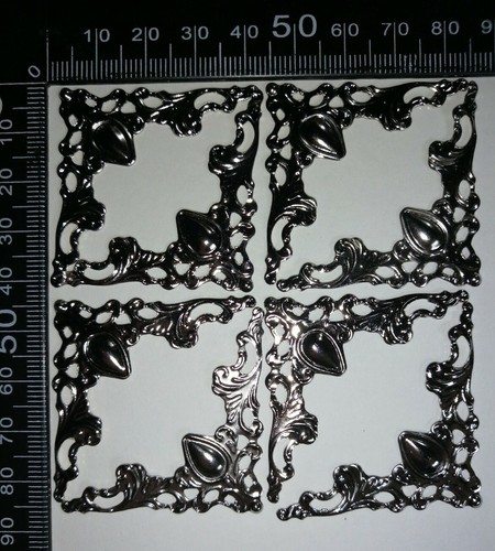 8pcs silver metal book - silver,