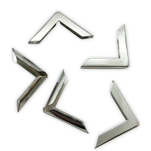 Silver book corner protectors - silver,