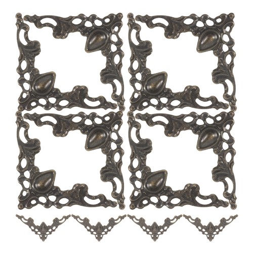 12pcs dark brown iron corner - 12pcs,