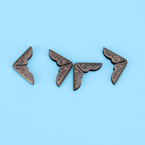 Dark brown metal book corners - dark,