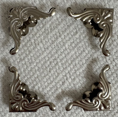 Ornate silver tone metal - silver-tone,